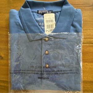 NWT Haggar Men's Classic Blue Polo - XL